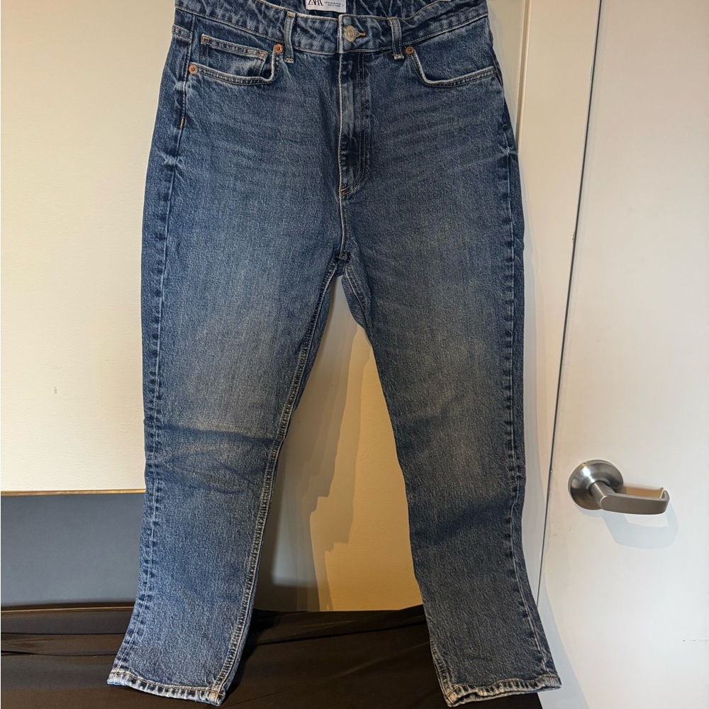 Zara Classic Blue Denim Mom Jeans
